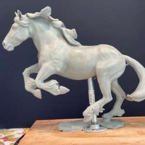 Drum horse sculpture