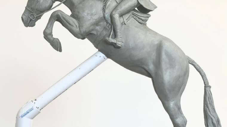Paula Nevins “Hunter Derby” getting ready to be bronzed