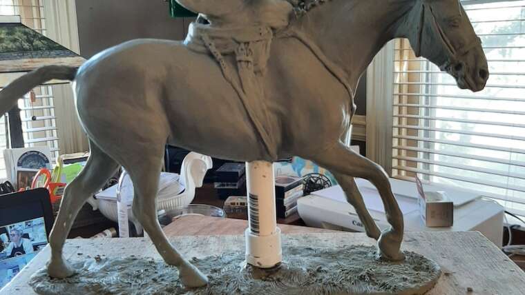Patty Lasko Side Saddle Sculpture in progress