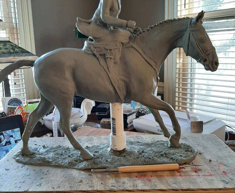 Patty Lasko Side Saddle Sculpture in progress