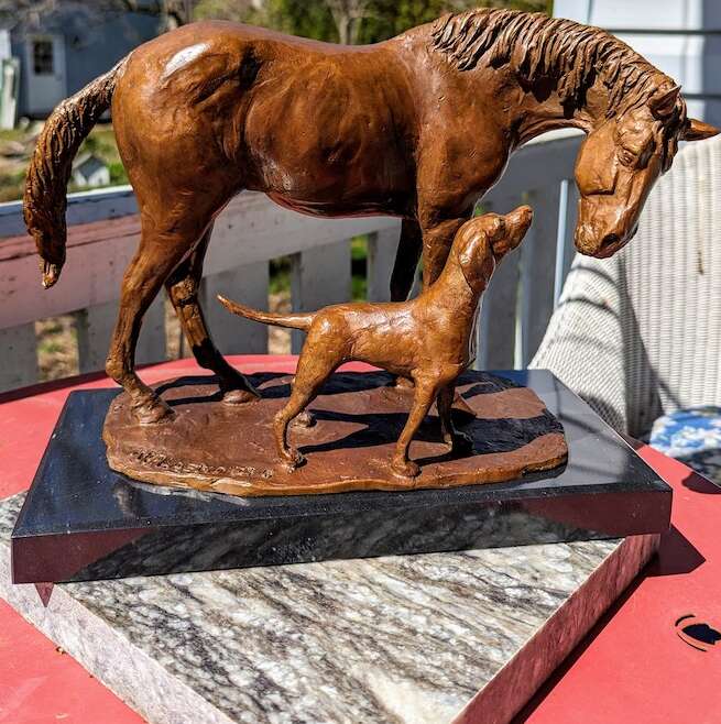 Patty Lasko’s “Old Friends” Bronzed Sculpture